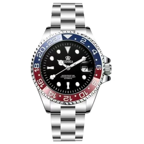 Eidika �����Y �������� �@�B�� �r���v �����̓V���[�Y ���t�J�����_�[ ����j�ƃ}�[�J�[ �W���P�[�X�o�b�N �h�� �������� ���{�����[�u�����g�g�p �M���� �X�|�[�c 43mm (CSW-8803), �u���b�N/�u���[/���b�h(�V���o�[)�B