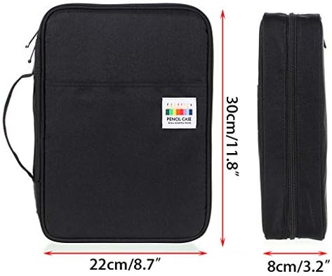 Dropship 1pc Portable Colored Pencil Case, 120 Slots Colored Pencil Case Organizer With Zipper For Prismacolor Watercolor Pencils Crayola Colored Pencils Marco Pencils