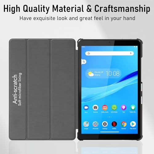 Robustrion Smart Trifold Hard Back Flip Stand Case Cover for Lenovo Tab M8 8 inch HD/M8 2nd Gen/M8 2nd Gen FHD TB-8505F TB-8505X TB-8505FS TB-8705F Cover - Black