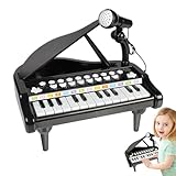 Matériaux écologiques et sûrs : Construit en ABS et silicone écologiques, ce piano jouet assure la sécurité grâce à ses arrondis et lisses qui préviennent tout risque, laissant les se concentrer pleinement sur leur créativité musicale sans danger.