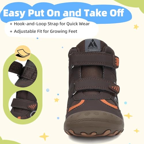 Image of Mishansha Kids Water Resistant Hiking Boots, Boys Girls Anti Collision Anti-Skid Athletic Outdoor Ankle Adventure Trekking Shoes