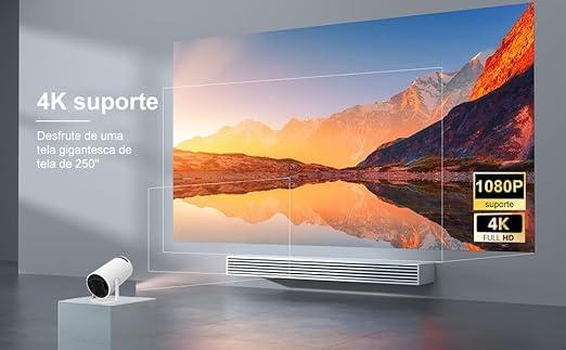 Image of Beem 440 Smart LED Projector with 720p HD Resolution, Rotatable Design, Built-in Streaming Apps (Netflix, Prime Video, Hotstar), 2000 Lumens, Screen Mirroring, 3 Watts Speaker (White)