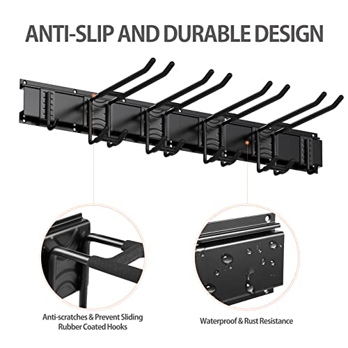 Gatsowm Garage Tool Storage Rack, Garage Organizer Wall Mounted Storage System With 6 Hooks thumb #3