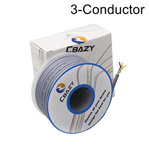 CBAZY 2547 24 AWG Control Cable Copper Wire Shielded Audio Cable Headphone Cable Signal Line 3-core 6 Meter Grey