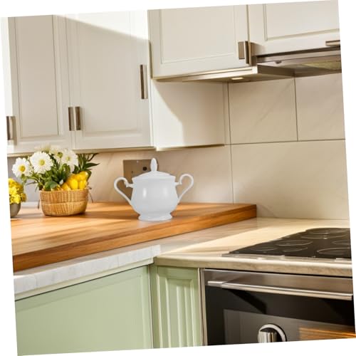 Sucrier en céramique avec couvercle hermétique pot de rangement blanc