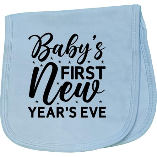 inktastic Baby's First New Year's Eve Baby Burp Cloth Light Blue 45d5d