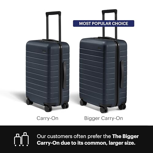Image of Away Carry-On Luggage - 22-Inch Lightweight Hardside Suitcase with 360 Spinner Wheels, Interior Compression System, TSA-Approved Lock - Navy Blue