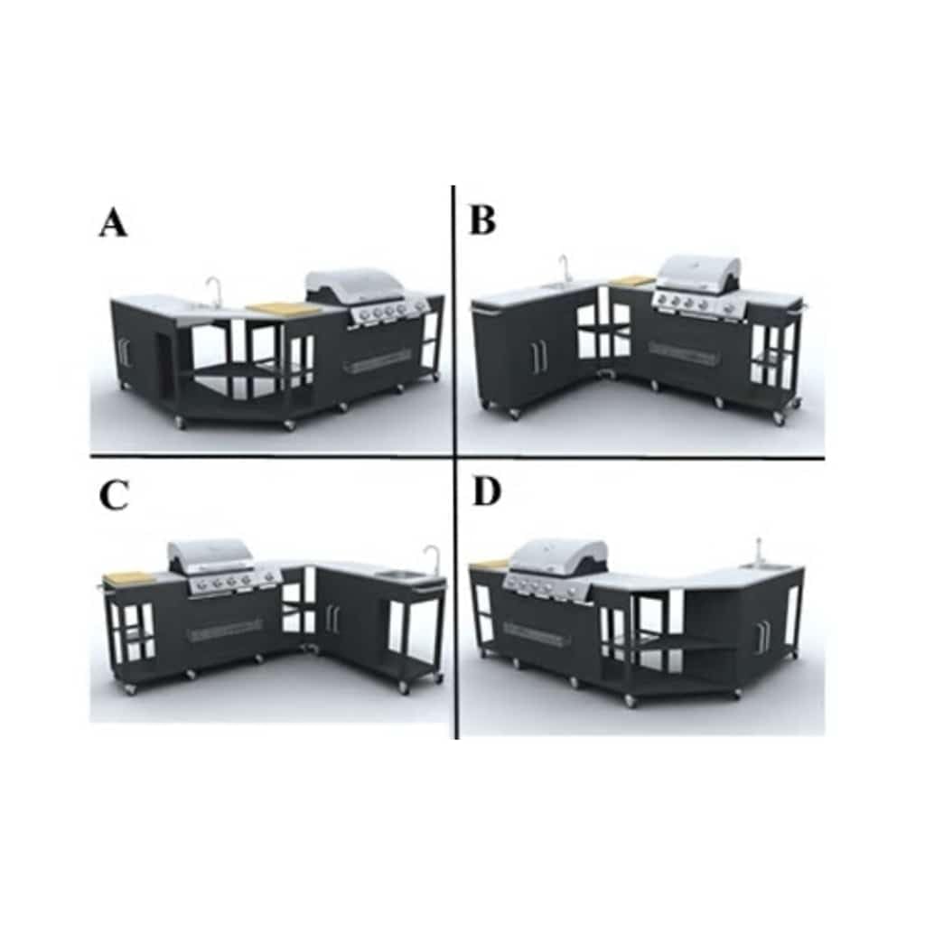 Générique Cuisine extérieur complète Missouri,Maison & Jardin,Arts de la Table & Arts culinaires,Électroménager de Cuisine,Barbecues,Noir,91.9 KG,40428