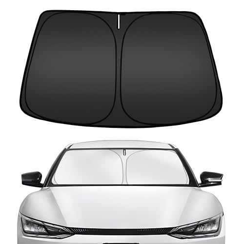 Image of ARISMOTOR Windshield Sun Shade for Kia EV6 2022-2025 2026, Custom Fit Foldable Front Window Sunshade Sun Visor Protector, Block UV Rays Keep Your Car Cooler