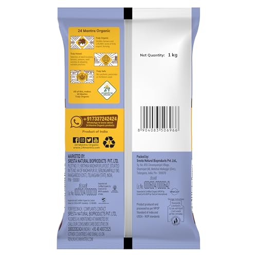 Image of 24 Mantra Organic Brown Sugar 1 Kg | Organically Processed from Freshly Squeezed Sugarcane, 100% Organic & 0% Chemicals | Certified Organic & Naturally Gluten Free