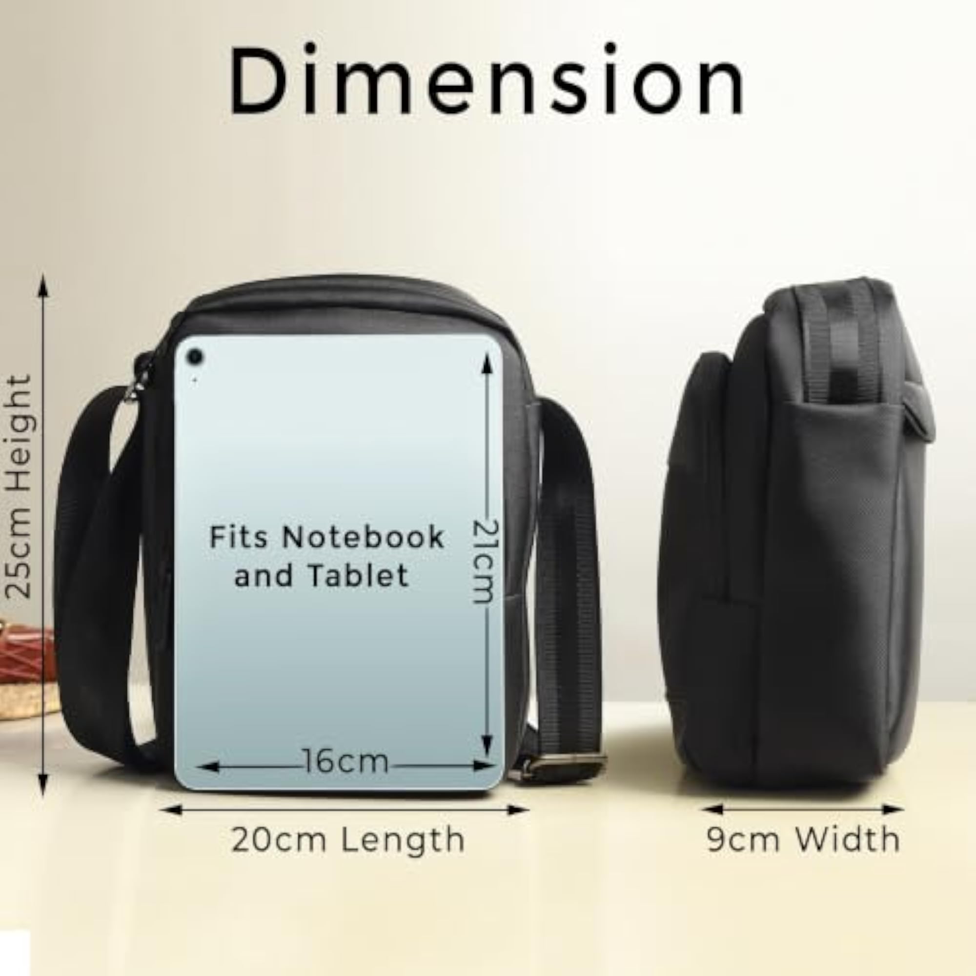 Men's Premium Water-Resistant Crossbody Sling Bag with Adjustable Strap