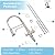 Fonveth 3 Way Kitchen Faucet, Drinking Water Faucet, Filter Kitchen Faucet for Water Filtration System, 3 in 1 Commercial Style Pull-Down 2 Handles, Brushed Nickel