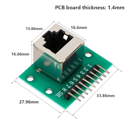 5 Pcs RJ45 Connector Breakout Board 8-pin Headers miniatura 2