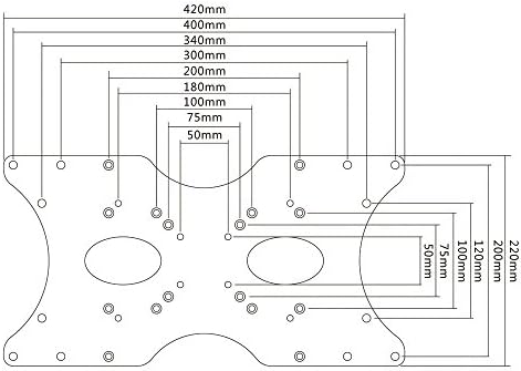 Part King TV VESA Mount Adaptor Plate converts VESA 50 x 50 75 x 75 & 100 x 100 to 400 x 200, 200 x 100 & 200 x 200 max. Load 30kg