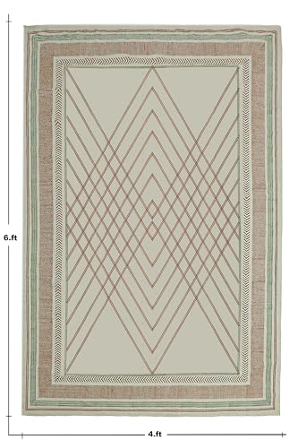 Tapis carrés bohème coton lavables : solution déco petite chambre et table - 4