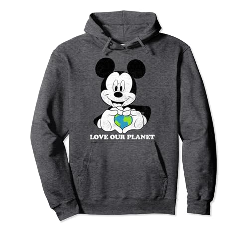 Sweat Mickey Disney Earth Day : pullover à capuche coton bio pour adulte