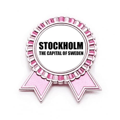 Broche Stockholm en métal rose taille M bijou suédois pour manteau