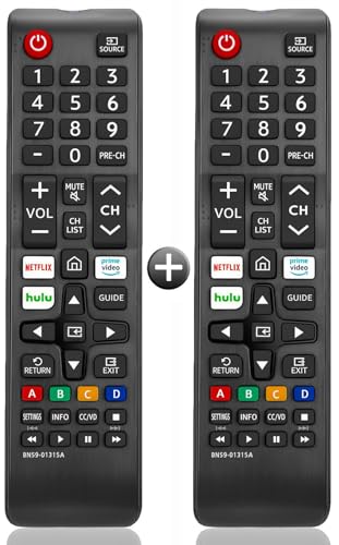 (Pack of 2) Replacement for Samsung-Smart TV Remote Control, for All Samsung-LED LCD QLED 4K 8K UHD 3D HDTV HDR Curved Crystal Smart TV BN59-01199F, BN59-01301A, BN59-01289A, BN59-01266A