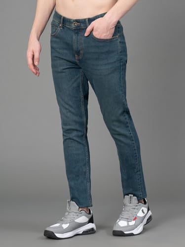 Image of Red Tape Denim Jeans for Men in Medium Blue| Denim Jeans