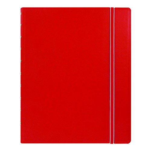 Carnet rechargeable Filofax rouge haut de gamme 27,4 x 21,6 cm finition aspect cuir