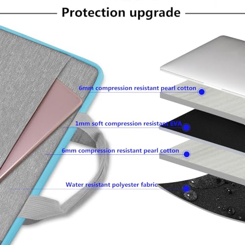 Image of Hseok Laptop Sleeve 13-14 Inch Case Briefcase Compatible with MacBook Neo Pro 14 M5 /M4 /M3 /M2 /M1, All Models 13.3 Mac Air /Pro, XPS 13 14, Most Popular 13 inch-14 inch Notebooks,L01G02