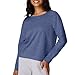 Hanes Women's V-Notch Pullover Fleece Sweatshirt, Navy Heather, X-Large