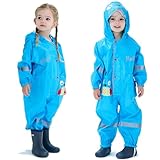 Generisch Pioggia per bambini 2026 con design a cartone animato riflettente e carino per bambini piccoli per giocare all'aperto, Blu, 8-110Years