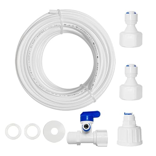 PAROAD 5 Meter Universal Anschluss-Set, 1/4 Zoll Schlauch für Wasserfilter,Eismaschine,Aquarium(3/4 Zoll und 1/2 ZollInnengewinde Hahnanschluss auf 1/4\" Steckverbindung,3-Wege Absperrventil) PAROAD 5 Meter Universal Anschluss-Set, 1/4 Zoll Schlauch für Wasserfilter,Eismaschine,Aquarium(3/4 Zoll und 1/2 ZollInnengewinde Hahnanschluss auf 1/4\" Steckverbindung,3-Wege Absperrventil)