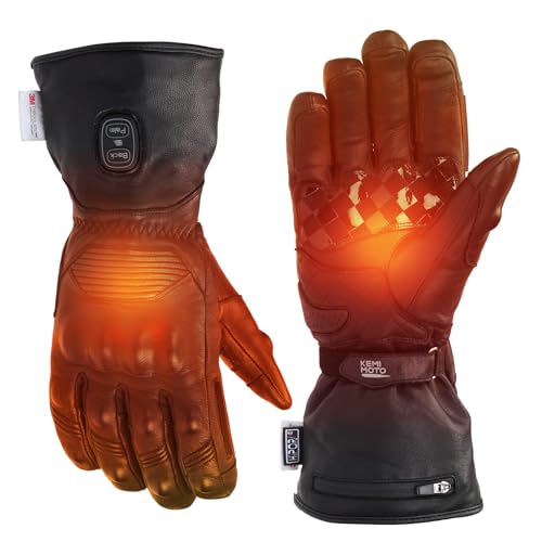 KEMIMOTO Guantes de moto calefactables invierno