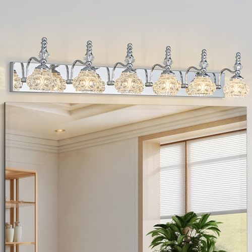 LBSQJ Modern Glass Crystal Vanity Light - Vintage Bathroom Lighting