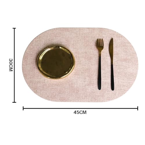 Tapis ovale en cuir imperméable et isolé pour table de restaurant