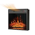 23" Electric Fireplace Insert, Recessed Fireplace Heater with Low Noise, Remote Control with Timer, Touch Screen, Adjustable Flame Brightness, 1500W