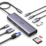 UGREEN Revodok 109 USB Cハブ 9-IN-1 【USB-A*2+USB-C*2】USB3.0ハブ 4K 60Hz HDMIハブ Type-C PD100W 急速充電 USB-C 5Gbps高速転送 SD Micro SD/TFカードリーダー 付き タイプC アダプター MacBook air M1 M2 Pro Dell XPS HP などに対応