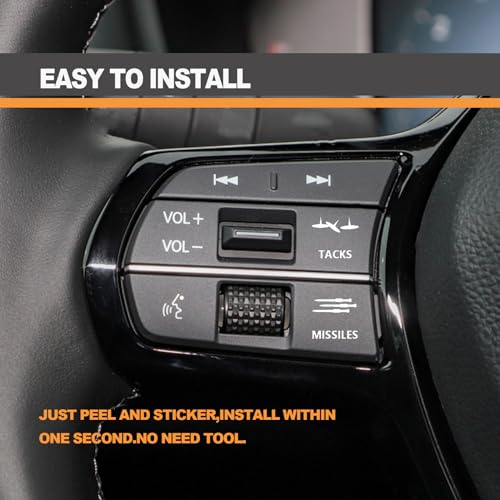 Image of Novelty Stickers for Car or Truck Unused Button Car Interior Console Switch Decals Truck Dashboard Switch Control Stickers Car Interior Stickers (15 Patterns,1PC)