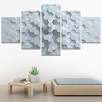 SIGNWIN 5 Panel Canvas Wall Art Modern Art Decorative Decorative Elements Digital Art Multicolor Patterns Urban for Home Decorations Ready to Hang - 60