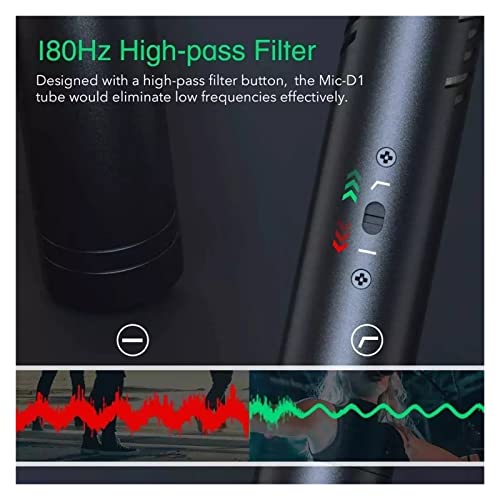 Image of Microphone Low Noises Hyper-Cardioid Shotgun Mic 48V Phantom Power Compatible with DSLR Broadcast, Camcorders,