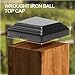 4x4 Aluminum Pyramid Post Cap Cover, Fits 4x4 Nominal Wood (True 3.5 x 3.5) Powder Coated Matte Outdoor Post Caps Cover, Fence Wood Post, Decking, Waterproof (Black 4in 4P)