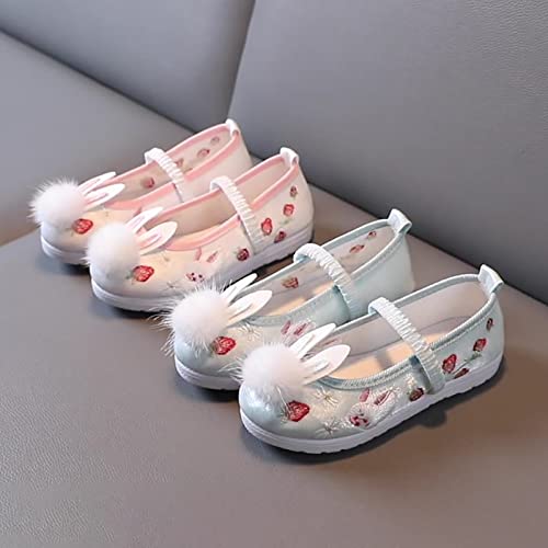 Girls Flat Bottomed Embroidered Sandals Fashionable Antique Costume Children Performance Giant Slippers with Sound4