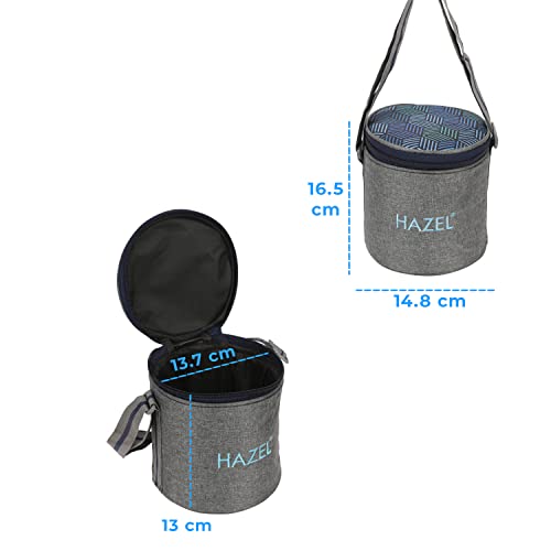 Image of HAZEL Lunch Bag for Office Men and Women | Water Resistant Tiffin Bag for Kids to School | Tiffin Cover Bag Only, Standing Bag