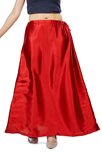 Image of Madhu Fashion Women's Satin Saree Petticoat Saree Underskirt