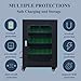 MOFGOE 50 Devices Mobile Charging and Storage Cart, Cell Phone Storage Cart with Wheels & Lock, Front Access Locking Cabinet, for Classroom & Office, Black