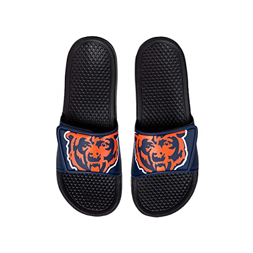 Image of FOCO mens NFL Team Cropped Big Logo Shower Sport Slide Flip Flop Sandals