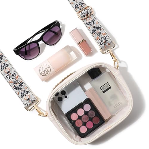 Image of TOBVZOO Clear Bag Stadium Approved, Crossbody Transparent Bag for Concerts Sports Events, Purses for Men & Women