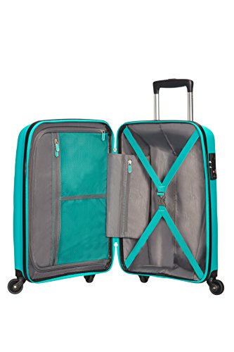 American Tourister Hand Luggage, Turquoise (Deep Turquoise), Spinner S (55 cm-31.5L)4