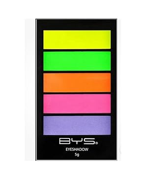 BYS Womens 5-Piece Eye Shadow Palette, Neons Eye Pigments, 0.17 Ounce Pack of 1