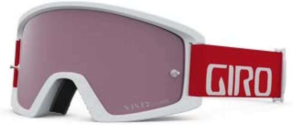 Giro Tazz MTB Unisex Adult Mountain Bike Protective Goggles - Trim Red, VIVID Trail/Clear Lenses (2021)