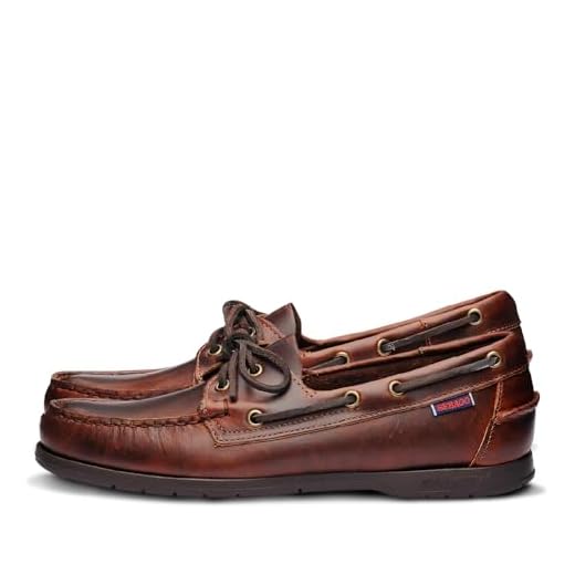 Sebago Endeavor FGL Oiled Waxy, Chaussures Bateau Homme, Marron (Brown Oiled Waxy Lea), 43 EU