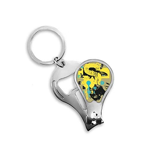 Coupe-ongles de pieds Graffiti Jaune Bleu Noir en acier inoxydable durable