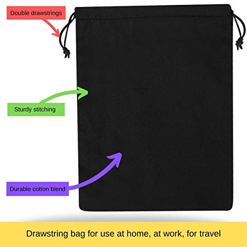 Dr SL178 Black Cotton Drawstring Bags thumb #2