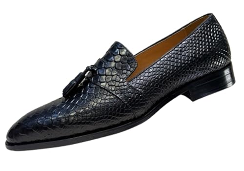 Santimon Men’s Slip On Dress Casual Shoes – Comfort Luxury Leather Tassel Loafers for Business, Office, Party & Wedding - Main Image